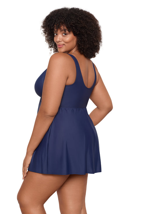 MiracleSuit Women’s Solids Plus Size Marais Swimdress